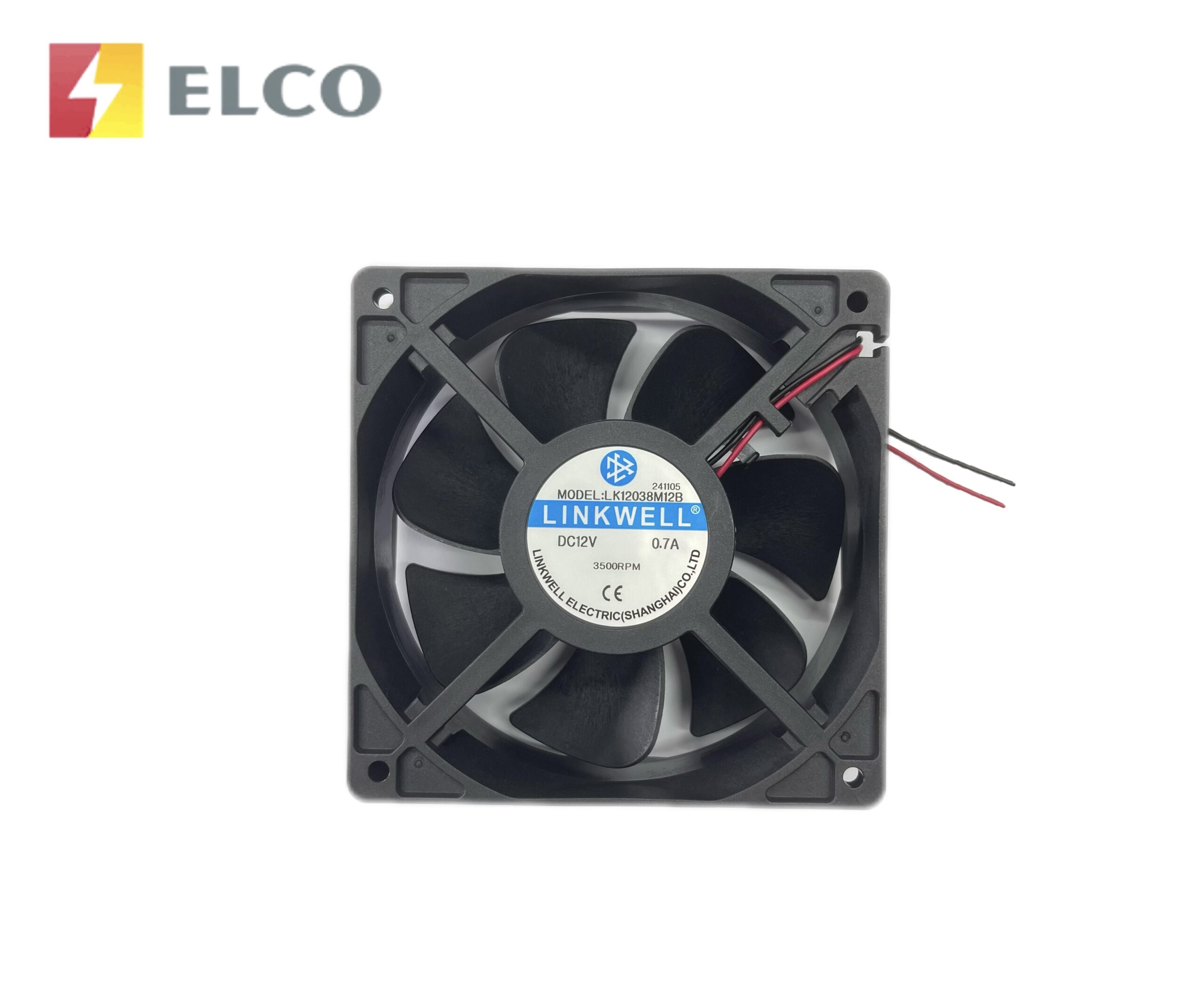 LK12038M12B- Quạt hút tủ điện, Linkwell 12V,  120x120x38mm